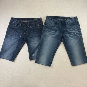 x2 Buffalo by David Bitton Men's Denim Jean Shorts Altered From Jeans 30 Waist